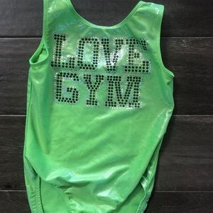Zone lime green Leotard in YL